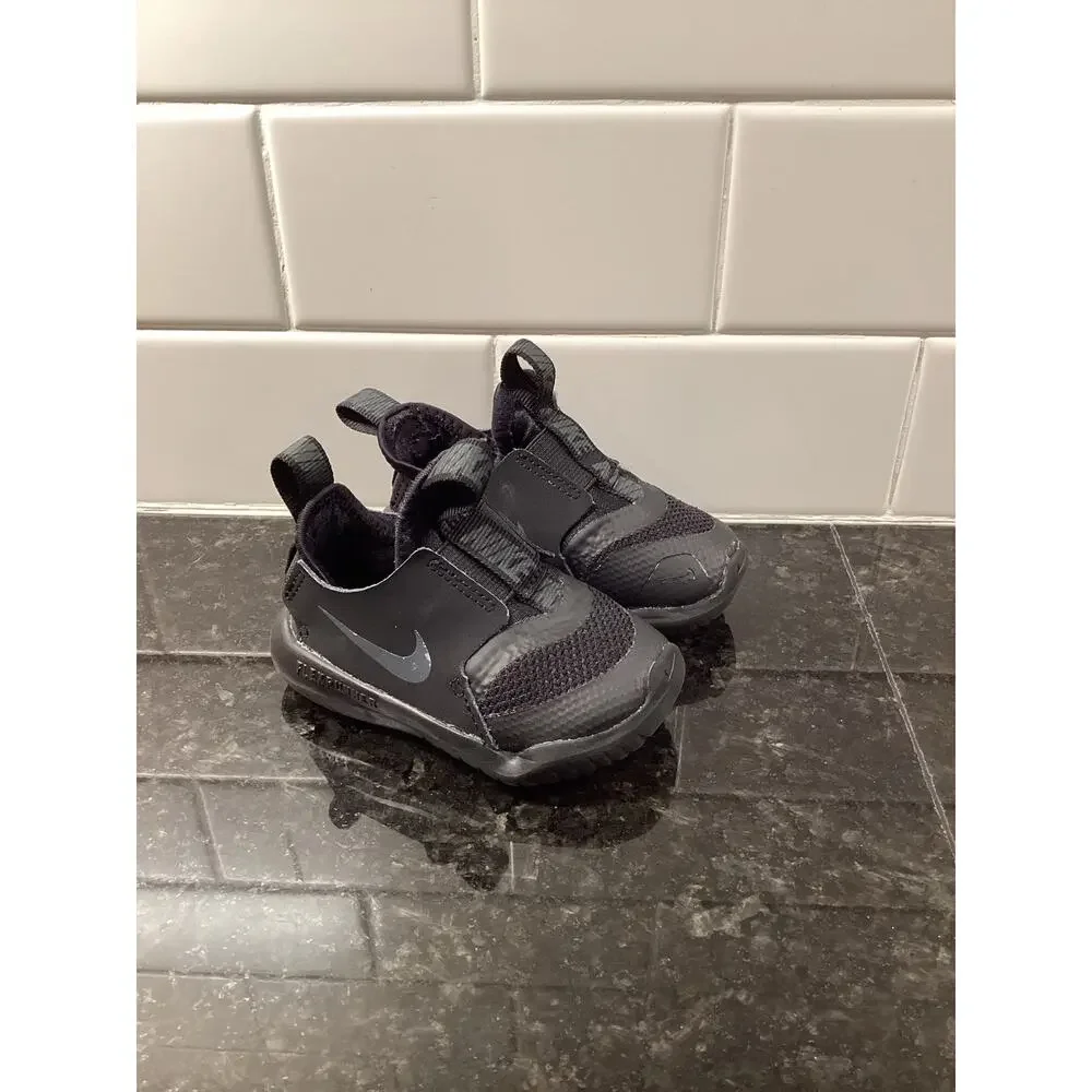 Nike‎ Baby/kids Flex Runner Td Running Sneakers Shoes Trainers Athletic Black 4C